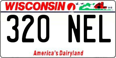 WI license plate 320NEL