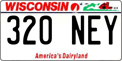 WI license plate 320NEY
