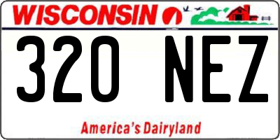 WI license plate 320NEZ