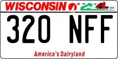 WI license plate 320NFF