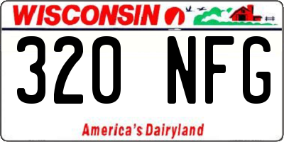 WI license plate 320NFG
