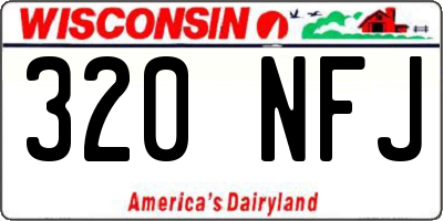 WI license plate 320NFJ