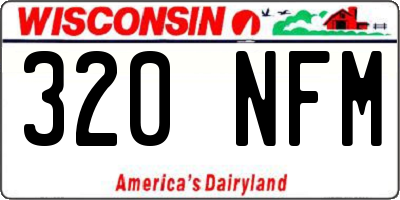 WI license plate 320NFM