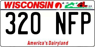 WI license plate 320NFP