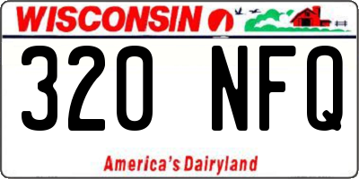 WI license plate 320NFQ