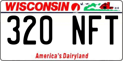 WI license plate 320NFT