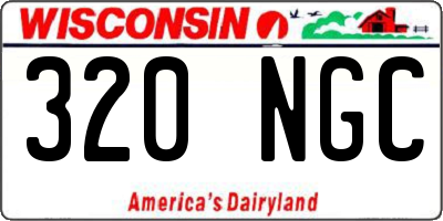 WI license plate 320NGC