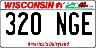 WI license plate 320NGE