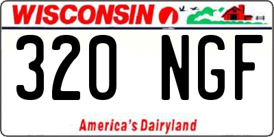 WI license plate 320NGF