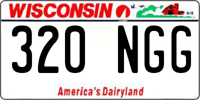 WI license plate 320NGG