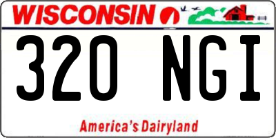 WI license plate 320NGI