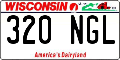 WI license plate 320NGL