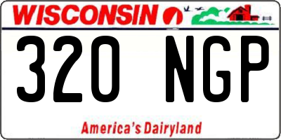 WI license plate 320NGP