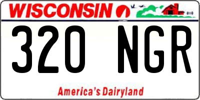 WI license plate 320NGR