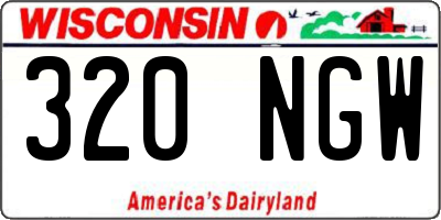 WI license plate 320NGW