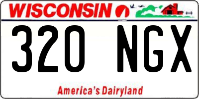 WI license plate 320NGX