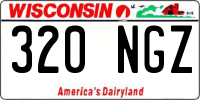 WI license plate 320NGZ