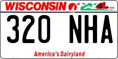 WI license plate 320NHA