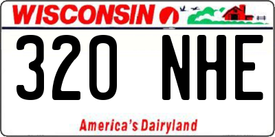 WI license plate 320NHE