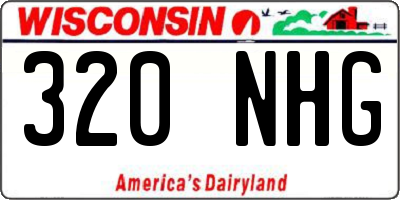 WI license plate 320NHG
