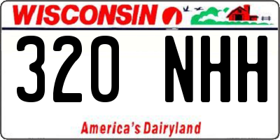 WI license plate 320NHH