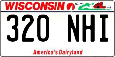 WI license plate 320NHI