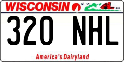 WI license plate 320NHL
