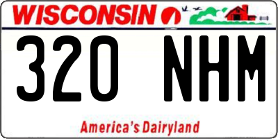 WI license plate 320NHM