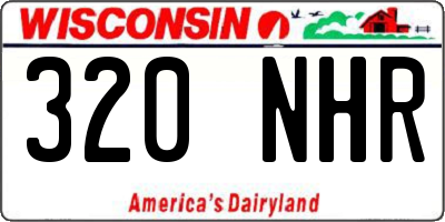 WI license plate 320NHR