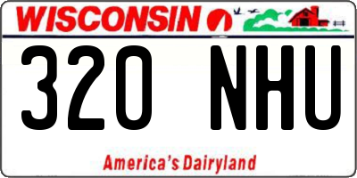 WI license plate 320NHU