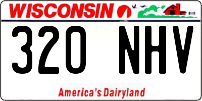 WI license plate 320NHV