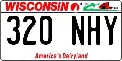 WI license plate 320NHY