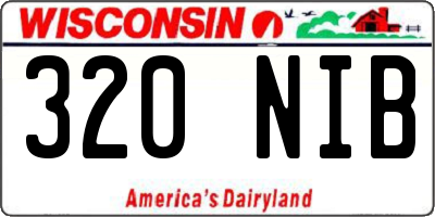 WI license plate 320NIB