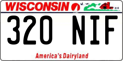 WI license plate 320NIF