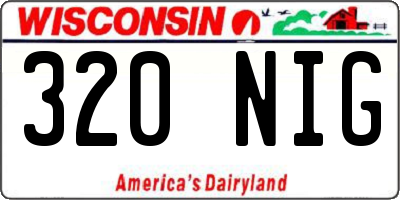 WI license plate 320NIG