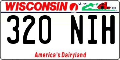 WI license plate 320NIH
