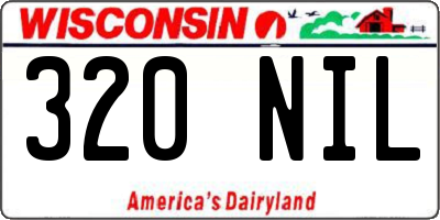 WI license plate 320NIL