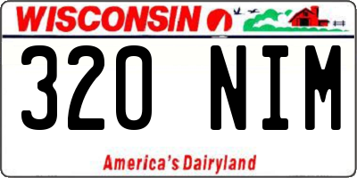 WI license plate 320NIM