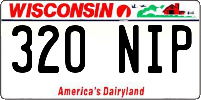 WI license plate 320NIP