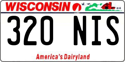 WI license plate 320NIS