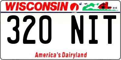 WI license plate 320NIT