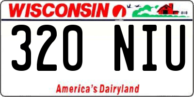 WI license plate 320NIU