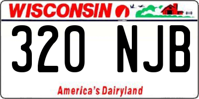 WI license plate 320NJB
