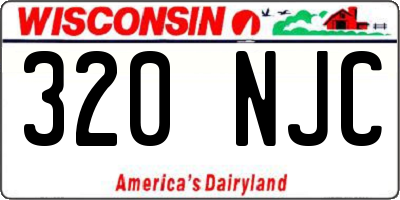 WI license plate 320NJC