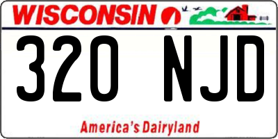 WI license plate 320NJD