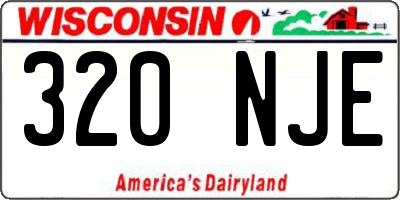 WI license plate 320NJE
