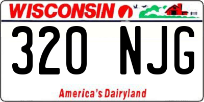 WI license plate 320NJG