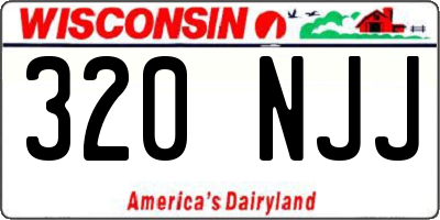 WI license plate 320NJJ