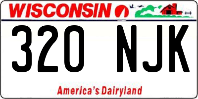 WI license plate 320NJK
