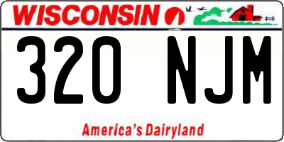 WI license plate 320NJM